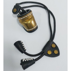 Brass Leather Thumb Ring