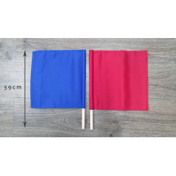 Red and Blue Referee flags